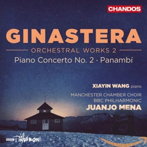CD cover for Ginastera orchestral works featuring a nighttime landscape.