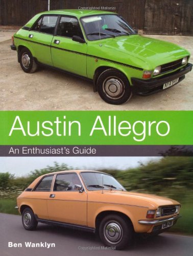 Book cover featuring two vintage Austin Allegro cars, green and orange.