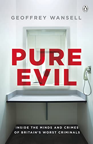 Book cover: “Pure Evil” with a prison visiting room image.