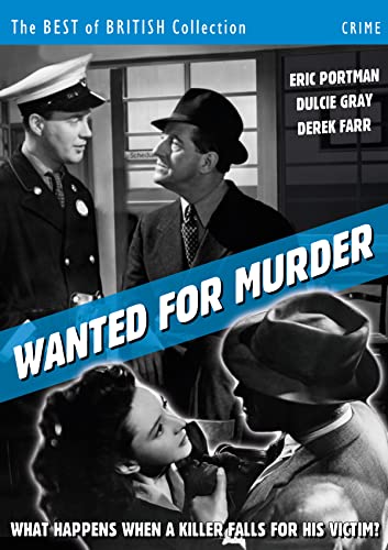 Wanted For Murder" DVD cover with black and white film stills.
