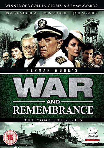 DVD cover for "War and Remembrance" series, featuring actors and war imagery.