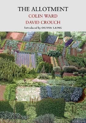 Book cover titled The Allotment showing a terraced garden with various plants and crops.
