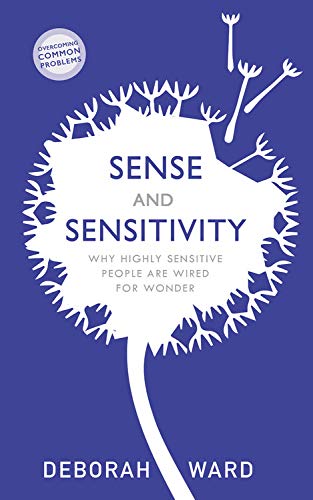 Book cover: "Sense and Sensitivity" with a dandelion-shaped design.