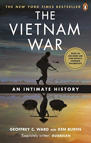 Book cover: "The Vietnam War," showing a soldier silhouetted against a sunset.