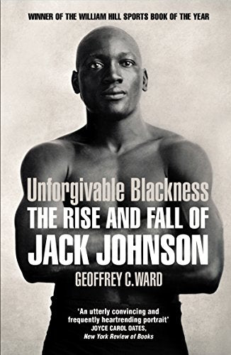 Book cover featuring a portrait of boxer Jack Johnson and title text.