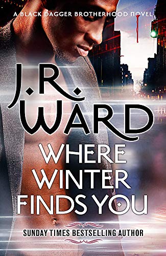 Book cover: man’s face, city lights, title “Where Winter Finds You.”