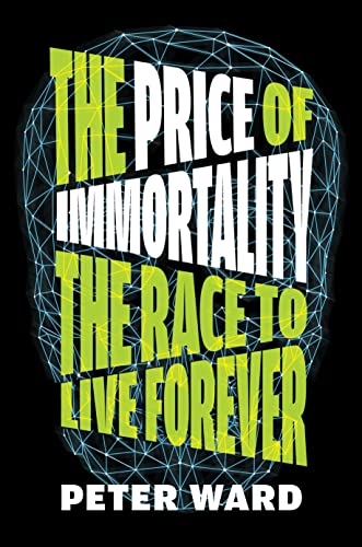 Book cover: “The Price of Immortality” with a geometric face outline.