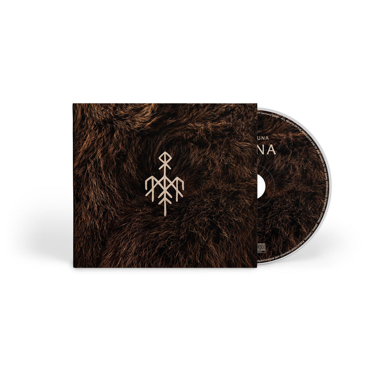 Wardruna "Birna" CD case with textured dark cover and runic symbol.
