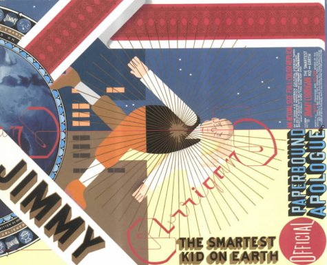 "Book cover with abstract illustration, featuring a central figure and the title 'Jimmy Corrigan'."