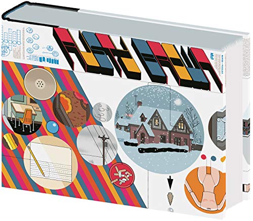 Collage-style book cover for “Rusty Brown” by Chris Ware, featuring varied imagery.