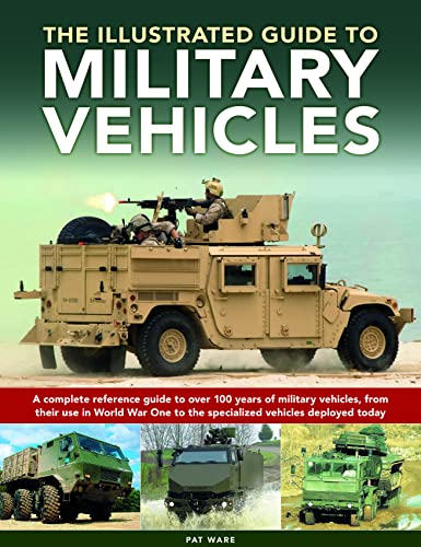 Book cover titled The Illustrated Guide to Military Vehicles featuring a tan armored vehicle.