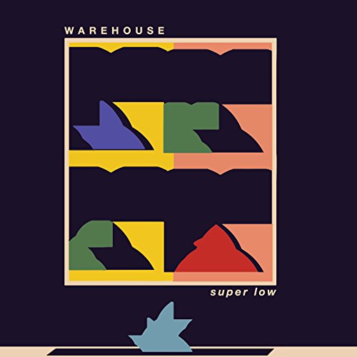 Album cover for Warehouse - Super Low, abstract geometric shapes, dark background.