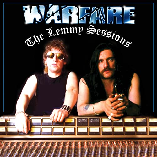 CD cover featuring two men, Lemmy Kilmister and a keyboardist, at a mixing console.