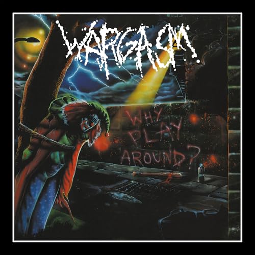 Album cover featuring a jester figure, a baseball bat, and graffiti on a wall.