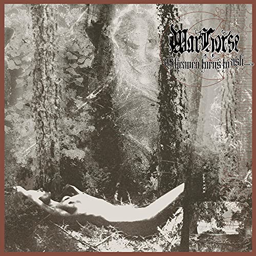 Album cover: textured trees, reclining figure, and band name "Warhorse".