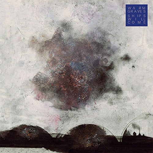 Abstract album art with a central dark textured cloud over a dark horizon.