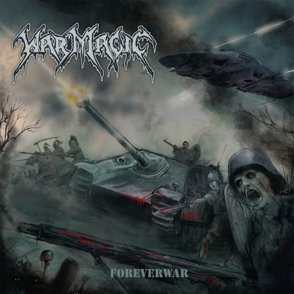 Album cover: "Warmagic - Foreverwar" depicts war scene with tanks and soldiers.