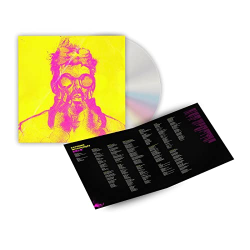 Warmduscher CD with yellow cover featuring a distorted face and tracklist.