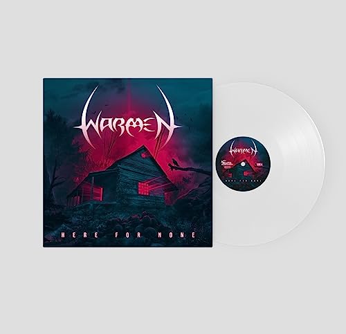 Vinyl record with album cover depicting a dark, ominous house scene.