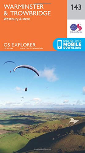 Ordnance Survey map cover featuring paragliders over green hills under a blue sky.