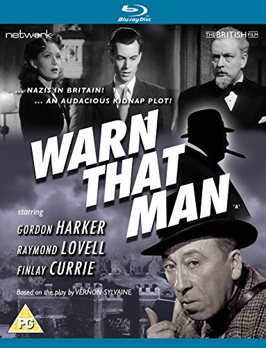 Warn That Man" Blu-ray cover featuring three actors and bold title text.