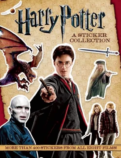 “Harry Potter” sticker collection cover featuring characters and magical creatures.