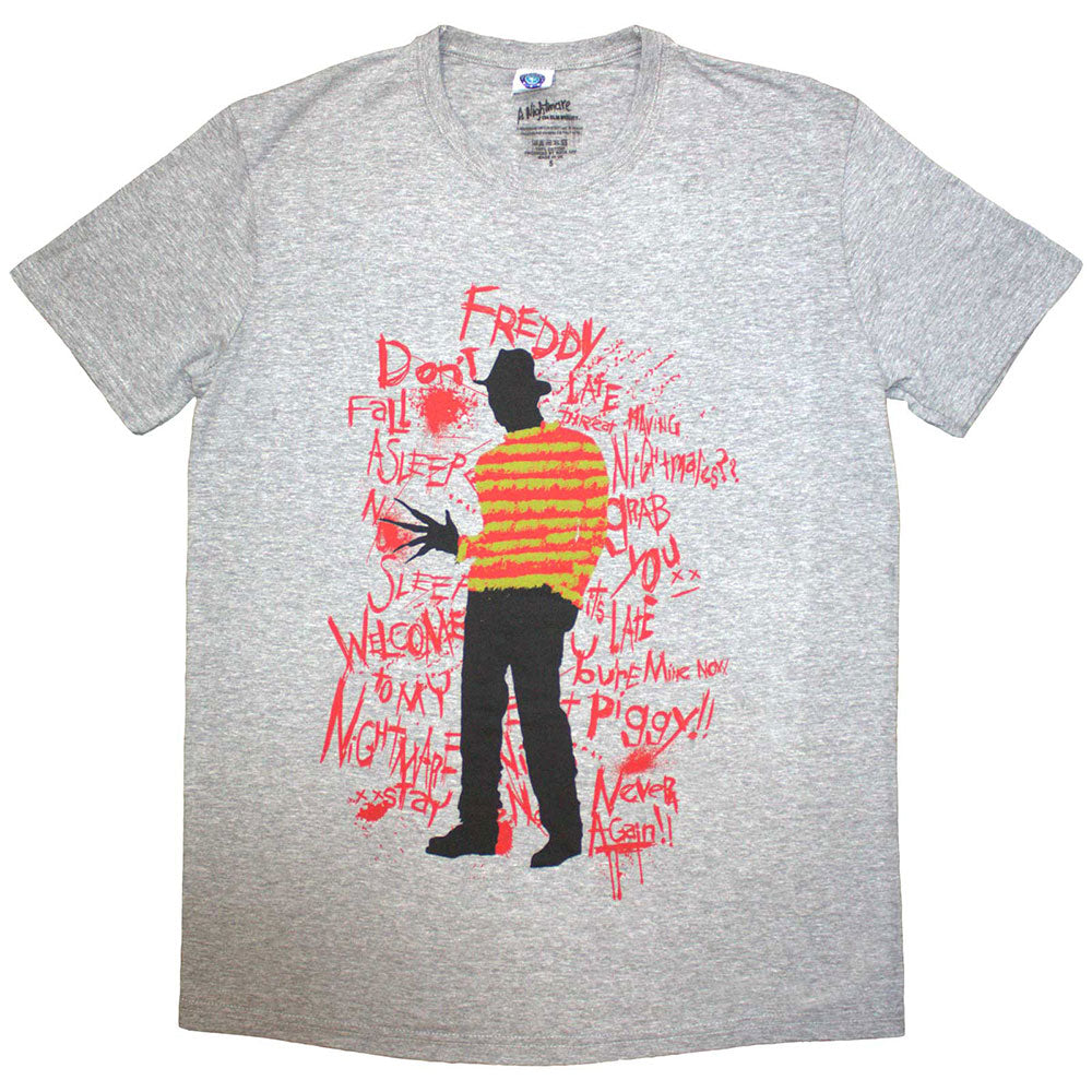 Large black t-shirt with a white, stylized “Freddy” text logo from Scooby-Doo.