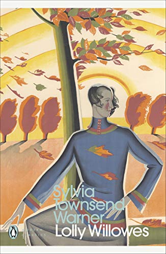 Book cover illustration of a woman in a blue sweater standing by a tree.