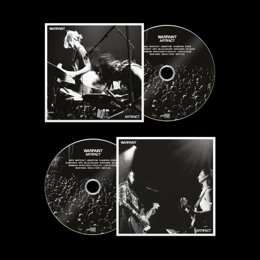 Warpaint “ARTIFACT” CD with black and white concert photography.