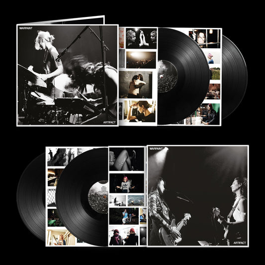 WarPaint "ARTIFACT" vinyl record with black covers and live performance imagery.