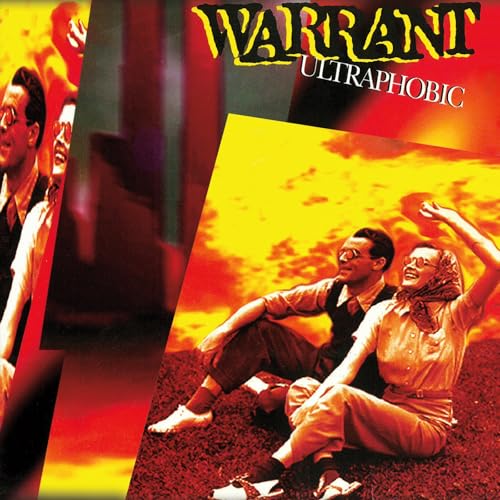 Warrant’s “Ultraphobic” CD cover featuring vintage photos and bold text.