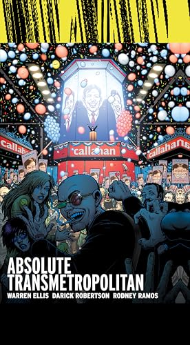 Comic book cover: crowded scene, a man in a booth, and figures in foreground.