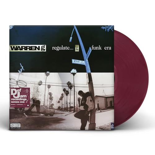 Warren G’s “Regulate…G Funk Era” vinyl record with a maroon disc.