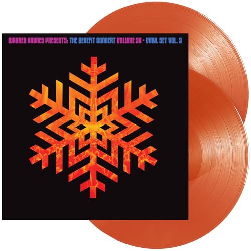 Warren Haynes benefit concert vinyl record set with fiery snowflake design.
