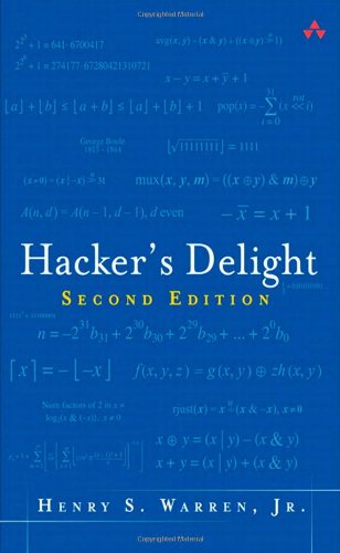 Blue book cover with white mathematical equations and title "Hacker's Delight".