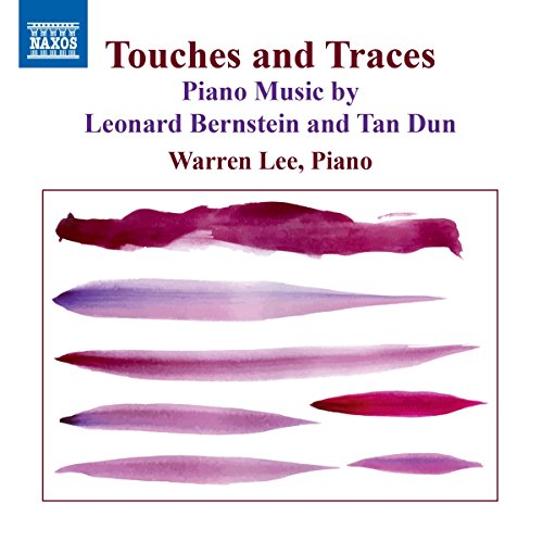 CD cover for "Touches and Traces" by Warren Lee, featuring abstract brushstrokes.