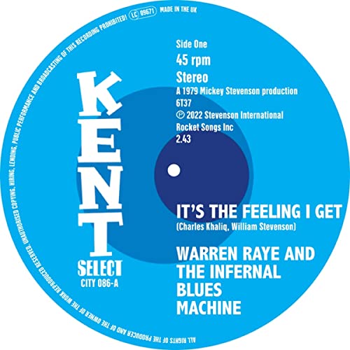 Blue vinyl record label with “Kent Select” logo and song titles.