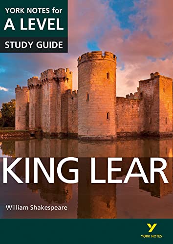 York Notes study guide cover for King Lear featuring a castle reflected in water.