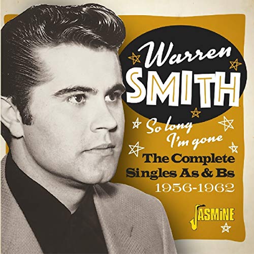 CD cover featuring portrait of singer Warren Smith and star graphics.