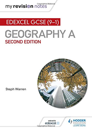 A textbook cover featuring a circular image of a city street and autumn leaves.