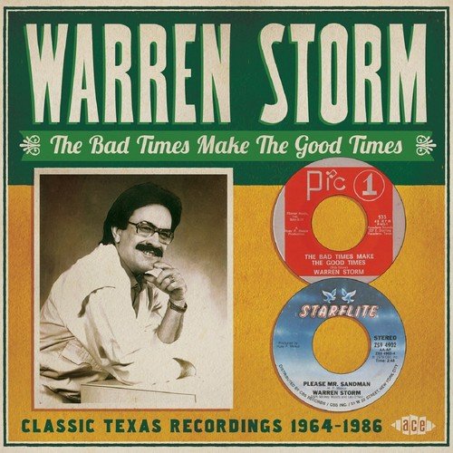Warren Storm CD cover featuring a man and two vinyl records.