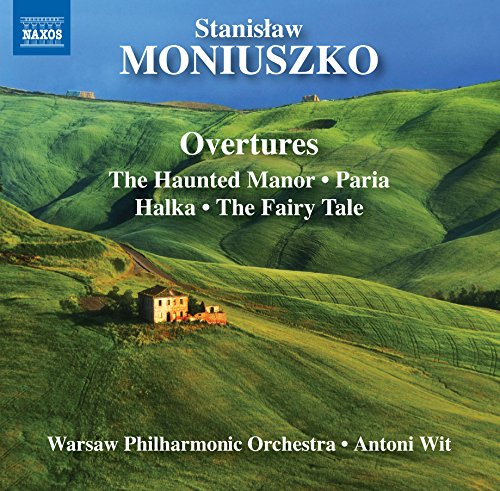 "CD cover featuring rolling green hills with a house, displaying classical music information."