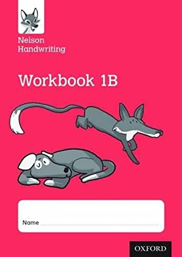 Red workbook cover with cartoon dogs and “Workbook 1B” text.