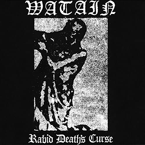 Watain album cover: grainy black and white image of a distorted figure.