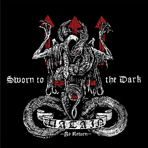 Album cover featuring a black and white demonic figure over a red trident symbol.