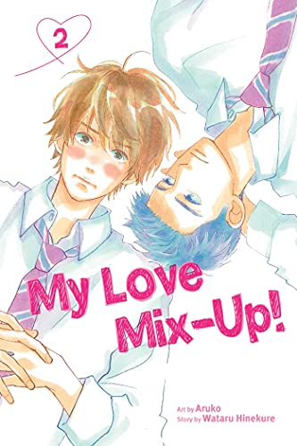 Two young men in school uniforms lie head-to-head on the cover of a manga.