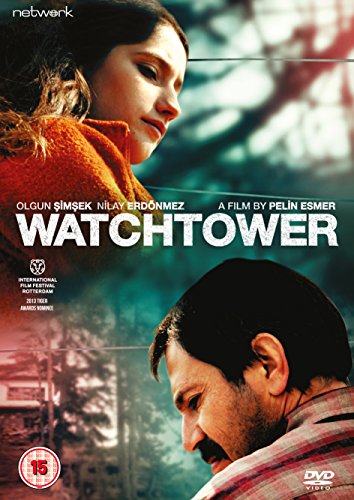 DVD cover for "Watchtower" featuring a man and woman in profile against a blurred background.