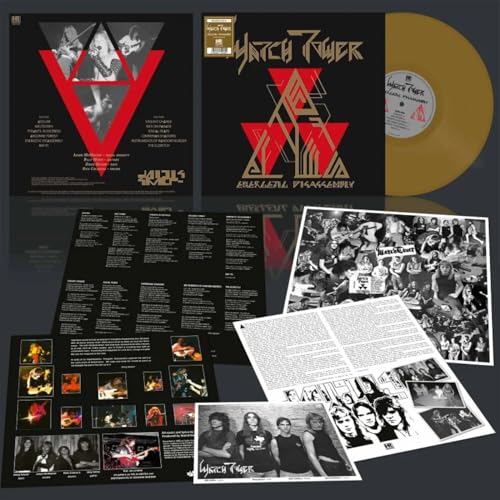 Vinyl record of Watchtower’s “Energetic Disassembly” with black and red cover art.