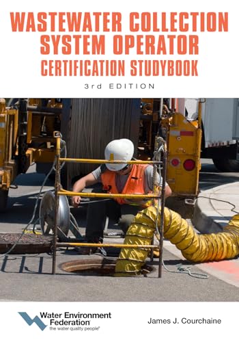 Studybook cover with wastewater worker inspecting underground pipes, 3rd edition.