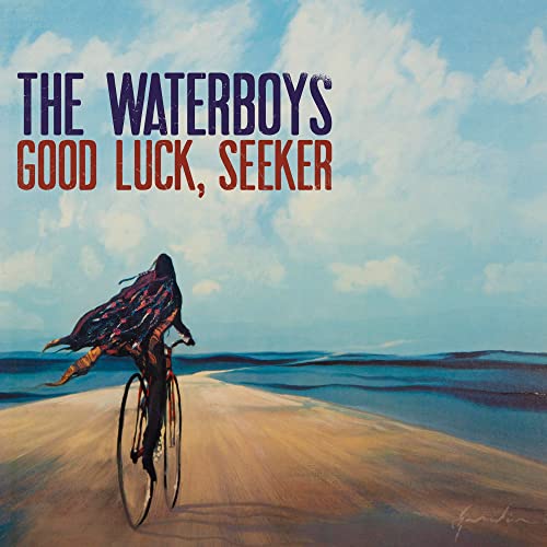 Album cover: a person on a bicycle rides down a long road.